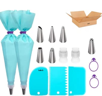 Foto 1 | Foto 1 | Kit De Mangas Pasteleras Y Poquillas Para Repostería Azul