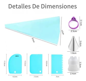 Foto 2 | Foto 2 | Kit De Mangas Pasteleras Y Poquillas Para Repostería Azul