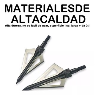 Foto 4 | Foto 4 | Puntas Navaja para Flechas de Arco Profesional Deportivo Plata 12 Piezas