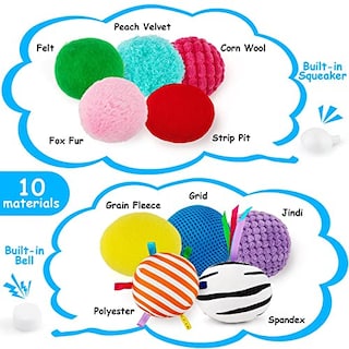 Foto 2 | Foto 2 | Juego De Juguetes Para Bebés Con Textura Sensorial, 10 Piezas, Montessori, 6 A 12 Meses - Venta Internacional.