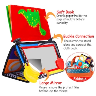 Foto 3 | Foto 3 | Tummy Time Baby Mirror, Juguete Infantil, Con Libro Y Mordedor - Venta Internacional.
