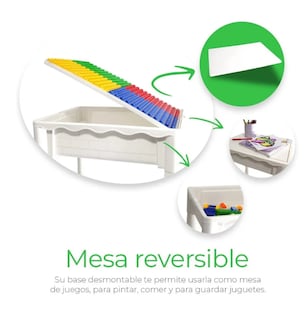 Foto 3 | Foto 3 | Mesa Didactica Con Juego De Bloques Para Niños Incluye Silla