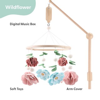 Foto 2 | Foto 2 | Crib Mobile The Peanutshell Wildflower Con 12 Canciones De Cuna Para Niña - Venta Internacional.