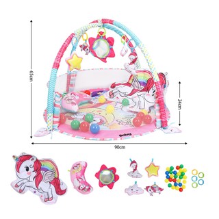 Foto 5 | Foto 5 | Gimnasio Bebé Interactivo Belug Tapete Didáctico Infantil Nube Unicornio Rosa