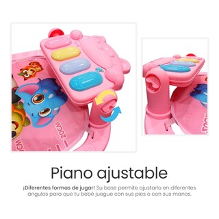 Foto 3 | Foto 3 | Gimnasio Piano Musical Tapete De Juegos Para Bebés Pataditas Lab.g Rosa/reno