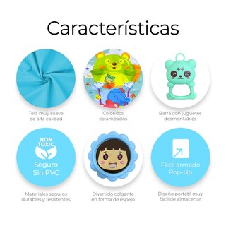 Foto 5 | Foto 5 | Gimnasio Para Bebés Tapete Belug Azul/globo