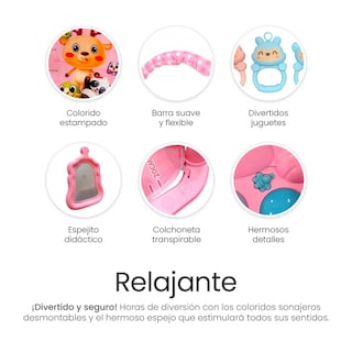 Foto 3 | Foto 3 | Gimnasio Para Bebés Tapete Belug Rosa/reno