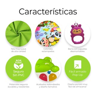 Foto 4 | Foto 4 | Gimnasio Para Bebés Piano Musical Tapete De Juegos Pataditas Eo Safe Imports Esi-21002 Verde