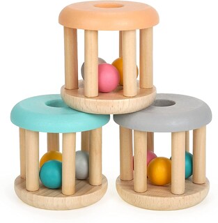 Foto 1 | Foto 1 | Ruedas De Sonajero Duckboxx Xx De Madera Para Bebés De 0 A 2 Años (3 Unidades) - Venta Internacional.