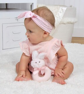 Foto 4 | Foto 4 | Sonajero De Peluche Bearington Baby Lil' Bunny Rosa Con Anillo - Venta Internacional.
