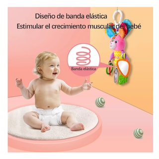Foto 4 | Foto 4 | Peluche Sonaja Y Mordedera De Bebé Para Carriola, Cuna Belug Colores
