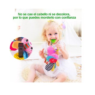 Foto 5 | Foto 5 | Peluche Sonaja Y Mordedera De Bebé Para Carriola, Cuna Belug Colores