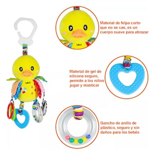 Foto 4 | Foto 4 | Juguete Peluche Sonaja Mordedera Texturas Estimulación Bebé Amarillo
