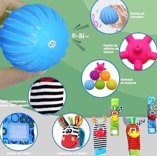 Foto 3 | Foto 3 | Set De Juguetes Sensoriales Xtellar Para Bebés – Pelotas Didácticas Y Accesorios Para Estimulación Temprana