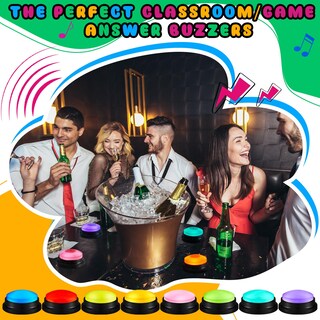 Foto 5 | Foto 5 | Glowing Buzzers Honoson Para Juegos De Preguntas, 8 Piezas, Multicolor - Venta Internacional.