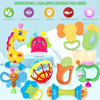 Foto 3 | Foto 3 | Kit Juguetes para Bebés Eo Safe Imports Esi-20986 Multicolor 14 Piezas