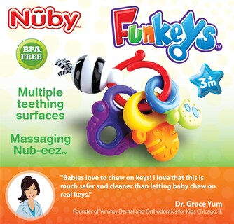 Foto 3 | Foto 3 | Anillo Mordedor Teether Nuby Fun Keys - Venta Internacional