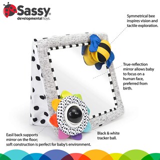Foto 5 | Foto 5 | Sassy Tummy Time See Me Floor Mirror For Ages 0+ Months (80928) - Venta Internacional.