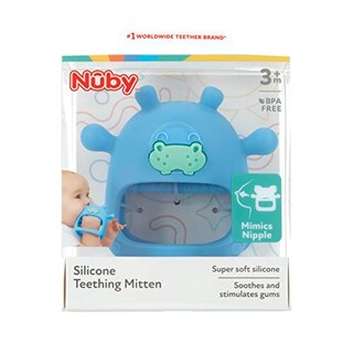 Foto 6 | Foto 6 | Manopla De Dentición Nuby, De Silicona, Con Empuñadura Para La Muñeca, Más De 3 Meses, Hipopótamo - Venta Internacional.