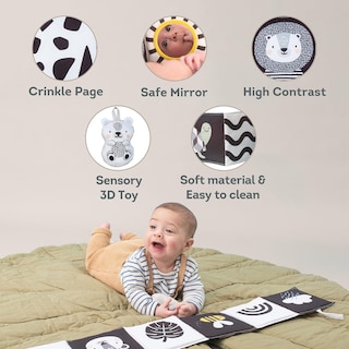 Foto 6 | Foto 6 | Libro De Actividades Suave Taf Toys En Blanco Y Negro De Alto Contraste - Venta Internacional.