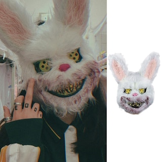 Foto 2 | Foto 2 | Venta Internacional - Máscara de Conejito de Halloween de Peluche con Diseño Realista