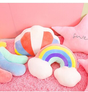 Foto 3 | Foto 3 | Cojín Suave De Peluche Con Forma De Arcoíris Para - Venta Internacional.