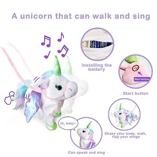 Foto 5 | Foto 5 | Juguete De Peluche Eléctrico Con Forma De Unicornio Para Caminar - Venta Internacional.