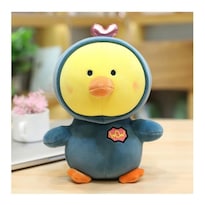 Pijama De Peluche Con Pollo Relleno, Azul, Supersuave - Venta Internacional.