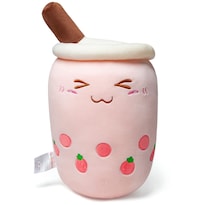 Peluche Niuniu Daddy Rosa Boba Strawberry Bubble Tea 24 cm - Venta Internacional