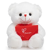 Oso de Peluche Hollyhome 30 Cm Blanco - Venta Internacional