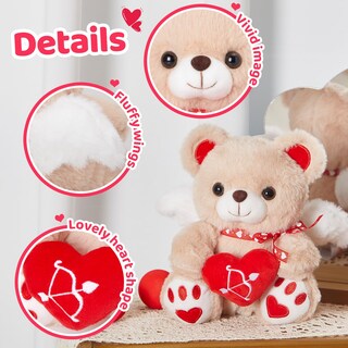 Foto 2 | Foto 2 | Oso de Peluche Wewill 20 cm con Alas de Cupido - Venta Internacional