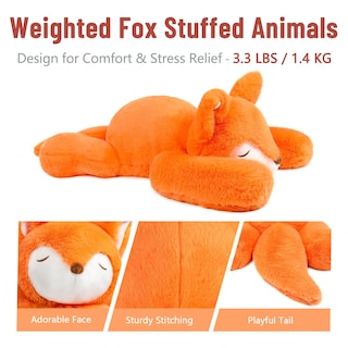 Foto 7 | Foto 7 | Peluche Niuniu Daddy Fox con Peso Sensorial de 1,5 Kg - Venta Internacional