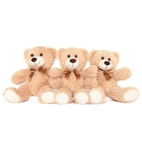 Pack de 3 Osos de Peluche Morismos de 35 cm color Marrón - Venta Internacional