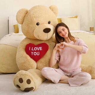 Foto 3 | Foto 3 | Oso de Peluche Gigante MaoGolan con Corazón Rojo de 6 Pies de Altura - Venta Internacional