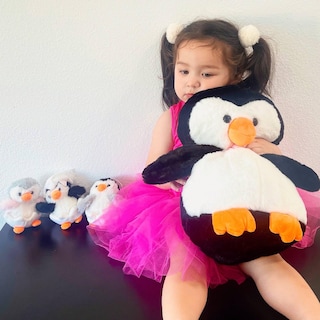 Foto 4 | Foto 4 | Pingüino de Peluche Morismos con 3 Bebés en el Interior de 42 Cm - Venta Internacional