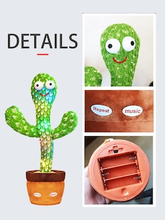 Foto 4 | Foto 4 | Cactus Bailarín y Parlante con 120 Canciones en Inglés Juguete Interactivo para Niños - Venta Internacional