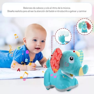 Foto 4 | Foto 4 | Juguete De Estimulación Para Bebé Aeiou Elefante De Peluche