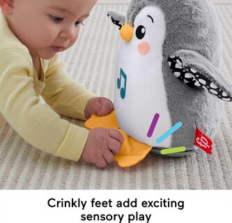 Foto 5 | Foto 5 | Tummy Time Toy Fisher-price Flap & Wobble Penguin Con Música - Venta Internacional.