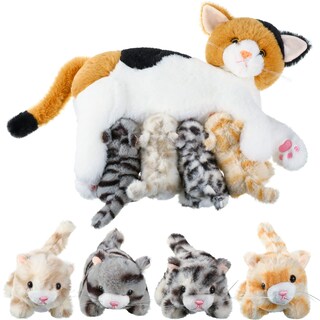 Foto 1 | Foto 1 | Gato De Peluche Con Gatitos De Peluche Skylety De 40 Cm Y 12 Cm - Venta Internacional.