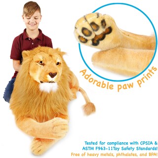 Foto 4 | Foto 4 | Peluche Viahart Lasodo The Lion, Gato De Peluche De 99 Cm - Venta Internacional.