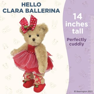 Foto 2 | Foto 2 | Oso De Peluche Bearington Clara Christmas, Bailarina De 35 Cm - Venta Internacional.