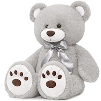 Oso De Peluche Morismos Giant 90 Cm Gris Para Niños - Venta Internacional.