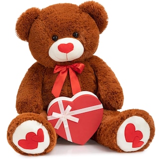 Foto 1 | Foto 1 | Peluche Con Forma De Oso De Peluche Hollyhome, 90 Cm, Con Corazón Rojo - Venta Internacional.