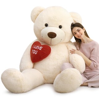 Foto 1 | Foto 1 | Oso De Peluche Mao Golan, Tamaño Grande, 152 Cm De Alto, Con La Letra «te Quiero», Corazón Rojo - Venta Internacional.