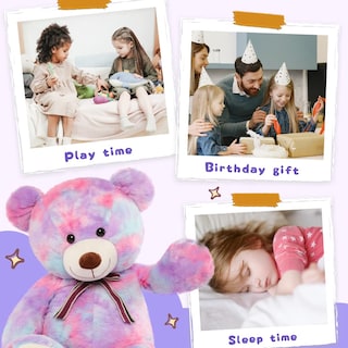 Foto 5 | Foto 5 | Peluche Gigante Con Forma De Oso Tezituor, 100 Cm, Color Morado - Venta Internacional.