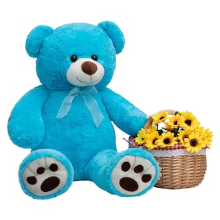 Foto 5 | Foto 5 | Oso De Peluche Hollyhome De 90 Cm, Color Azul Lago, Para Niños - Venta Internacional.