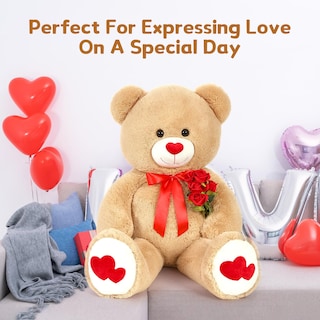 Foto 4 | Foto 4 | Oso De Peluche Mao Golan, Tamaño Grande, 42 Cm, Marrón Gigante, Con Corazón - Venta Internacional.