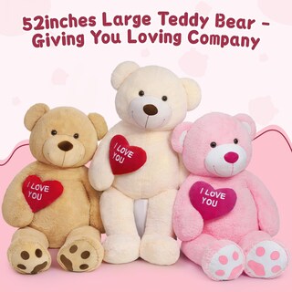 Foto 5 | Foto 5 | Peluche De Peluche Mao Golan, Tamaño Grande, 130 Cm, Con Texto «i Love You» - Venta Internacional.