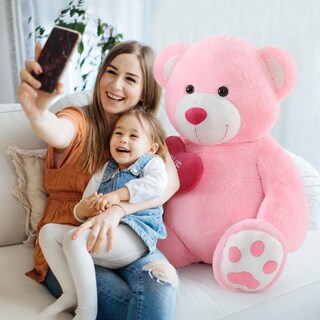 Foto 7 | Foto 7 | Peluche De Peluche Mao Golan, Tamaño Grande, 130 Cm, Con Texto «i Love You» - Venta Internacional.