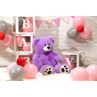 Foto 3 | Foto 3 | Oso De Peluche Gigante Hollyhome De 90 Cm, Color Morado - Venta Internacional.
